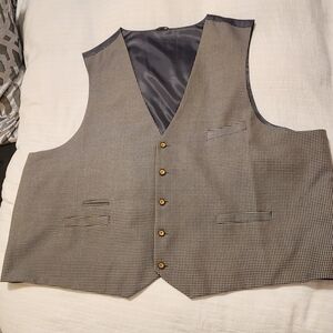 Gray Classic Wool Vest with V-Neck